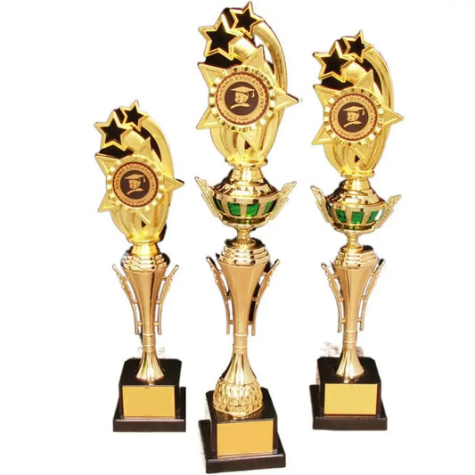 Golden Plating Award Trophy Competition Sports Game School Rewarding Supply