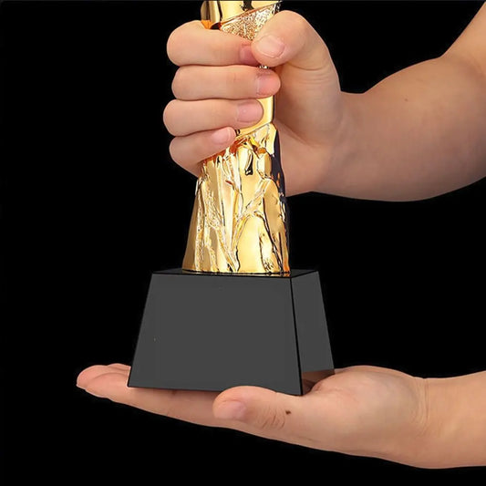 Gold Silver Bronze Trophy Gold Plating Singing Dancing Competitions Best Singing Award