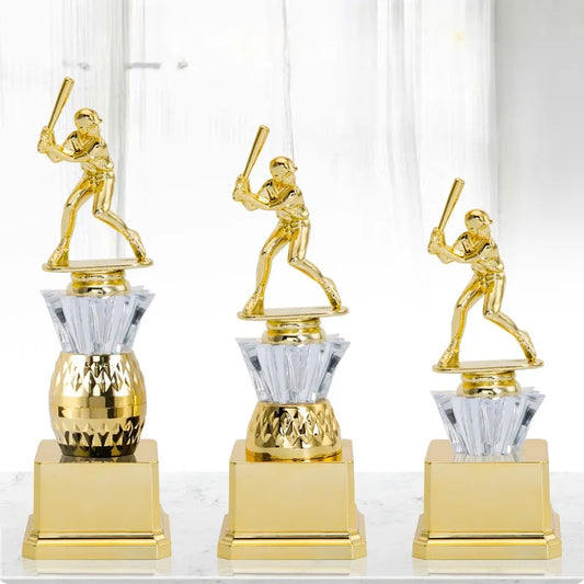 Baseball Game Trophies Customized Batsman Statuette Trophy