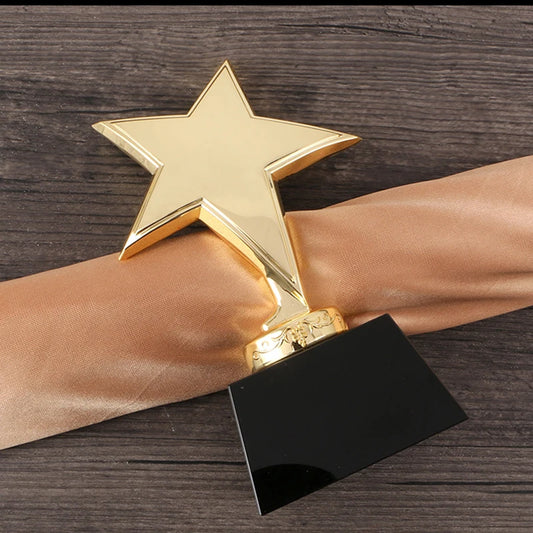 Gold Metal Star Crystal Trophy Music Singer Speech Beauty Contest Prize Best Awards