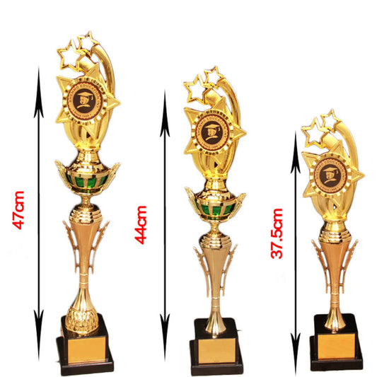 Golden Plating Award Trophy Competition Sports Game School Rewarding Supply